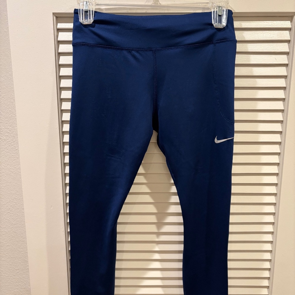 Nike DRI-FIT Capri Leggings – Blue (Size Large)